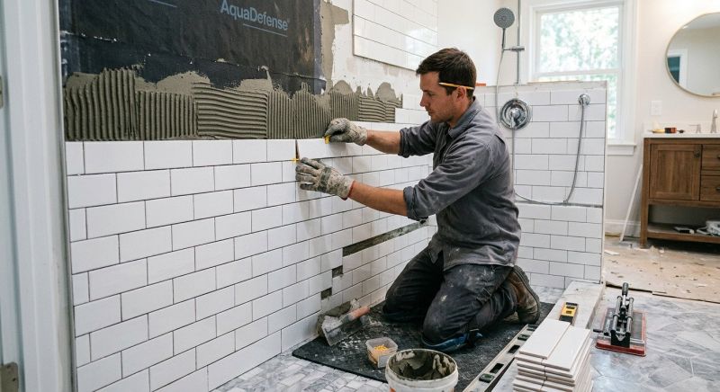 Shower Floor Tiling in Conroe, TX